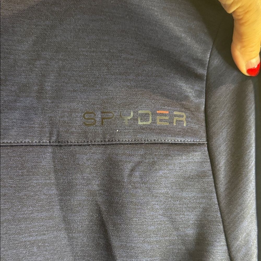 Spyder Active Men's Hooded Full Zip Jacket Brushed Fleece Lined Blue Red SizeXXL - Picture 8 of 16